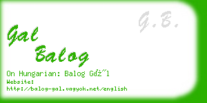 gal balog business card